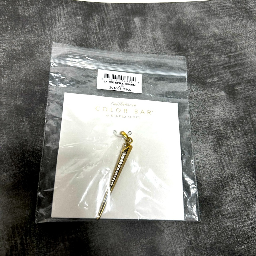 Kendra Scott Gold Spike Charm with Silver Accents